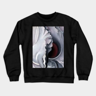 High Resolution The Black Iris by Georgia O'Keeffe Crewneck Sweatshirt